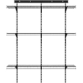 ClosetMaid MaxLoad Heavy Duty Wall Shelf Kit for Garage, 3 Shelves, Adjustable ShelfTrack Wire Shelving, Black Finish