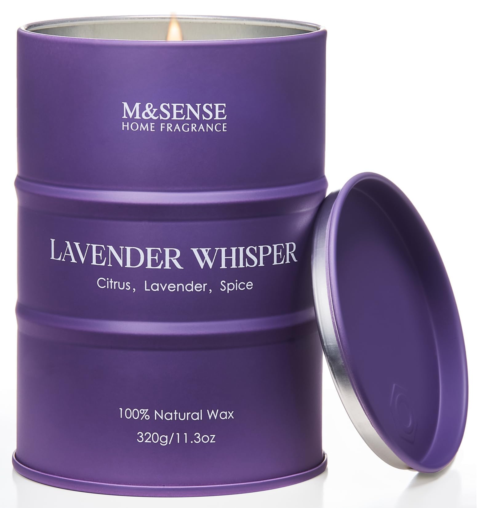 M&SENSE Lavender Soy Scented Candle Gifts for Women, 11.3oz 70 Hour Candles Long Burning for Sleep, Luxury Aromatherapy Candle for Stress Relief Meditation Relaxing, Non Toxic Candles for Home