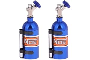 WONFAST 2Pack Metal Simulation Nitrogen Bottle Decoration Part Accessory Compatible with 1/10 RC Crawler Car for TRX4 Axial SCX10 RC4WD Tamiya 90046 D90 D110 TF2 (Blue)