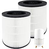 2 Pack AP-T200FL Replacement Filter for HoMedics AP-T200 AP-T2503 Smart Air Purifier, 3-in-1, H13 True HEPA with Activated Carbon and Pre-Filter