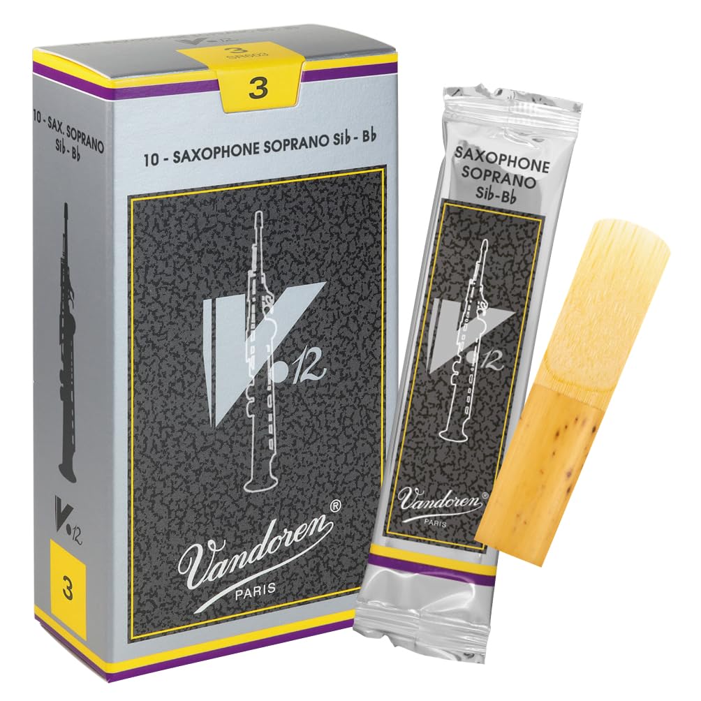 Vandoren V12 Soprano saxophone reeds, box of 10 - Strength 3