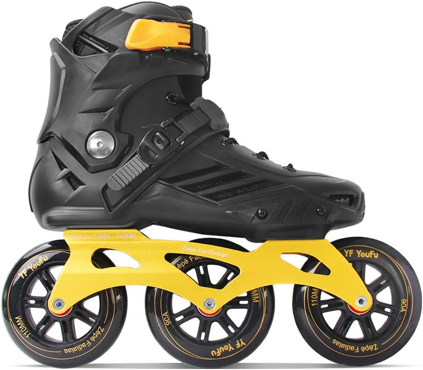 YF YOUFU Adult Fitness Inline Skate, Performance Inline Skates with 110mm 3-Wheels Skates for Men