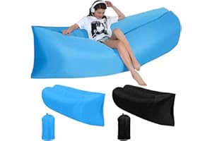 Inflatable Couch Soft Beach Chairs Camping Bed Strongly Supported Inflatable Lounger with Lazy Blow Up Couch Bag Waterproof L