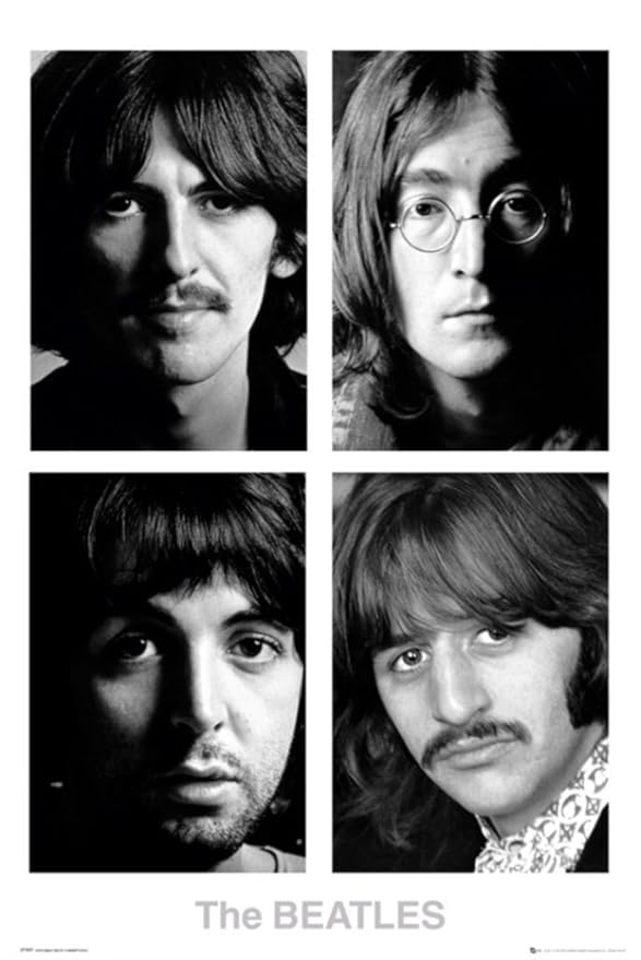 The Beatles White Album Music Poster 24x36 inch Amazon.co.uk Kitchen