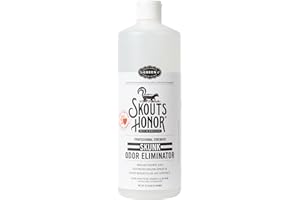 Skout's Honor Skunk Odor Eliminator for Pets, Indoor, and Outdoor Surfaces – Eliminate Skunk Spray Odor, Eco-Friendly, Cruelty-Free Solution for Pets and Surfaces, 32 oz