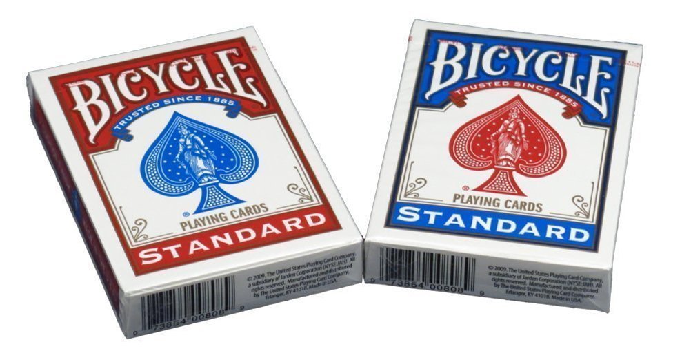 Bicycle Poker Size Standard Index Playing Cards, 6 Deck Player's Pack