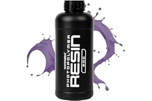 HATCHBOX 3D Printer Resin Pro, High Precision Low Odor UV Curing 405nm Photopolymer 3D Printing Resin Liquid for LCD DLP Printing, 1000g Purple