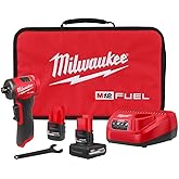 Milwaukee Electric - M12 Fuel 1/4 INCH Right Angle DIE Grinder 2 Batter