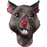 Scar Rat Head Mask Animal Mouse Mask for Halloween Costume Party Prop