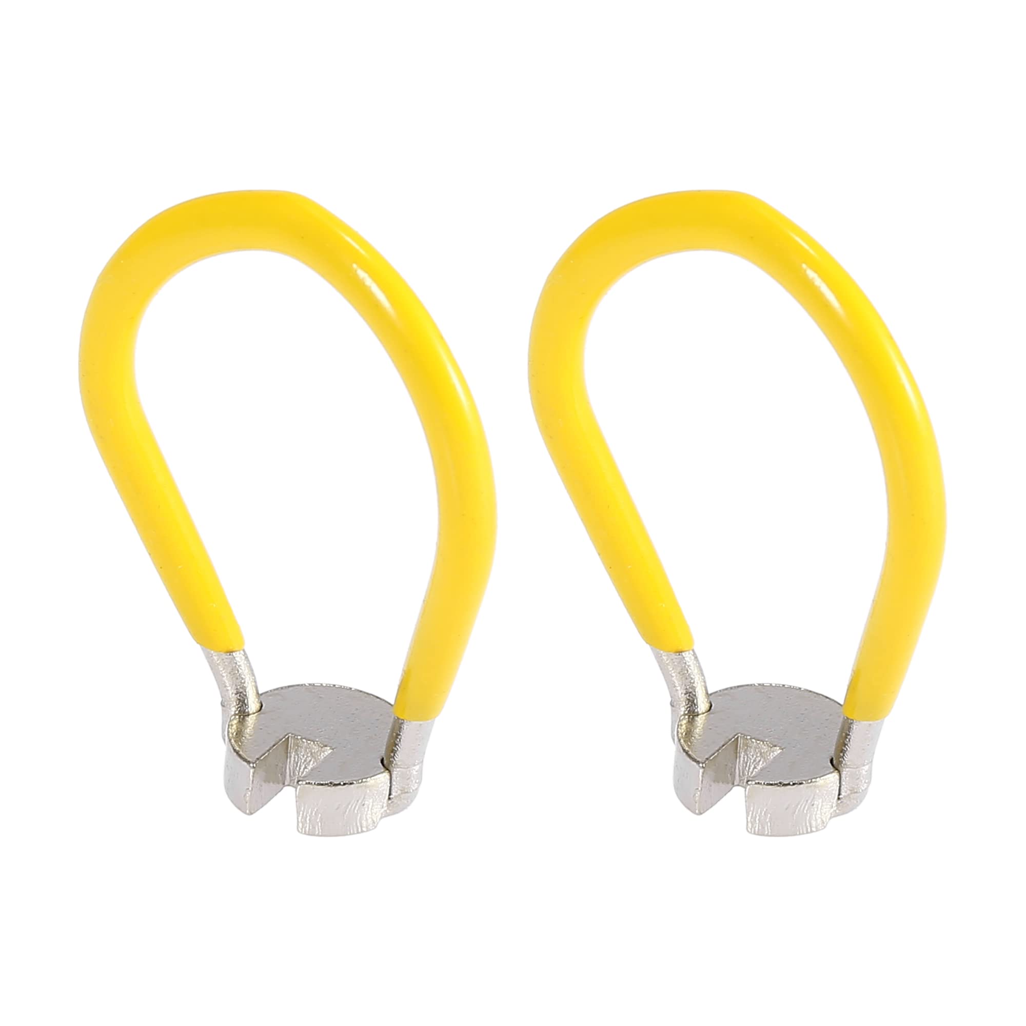 X AUTOHAUX 2pcs 3.7mm Bicycle Wheel Spoke Wrench Spanner Repair Tool Yellow