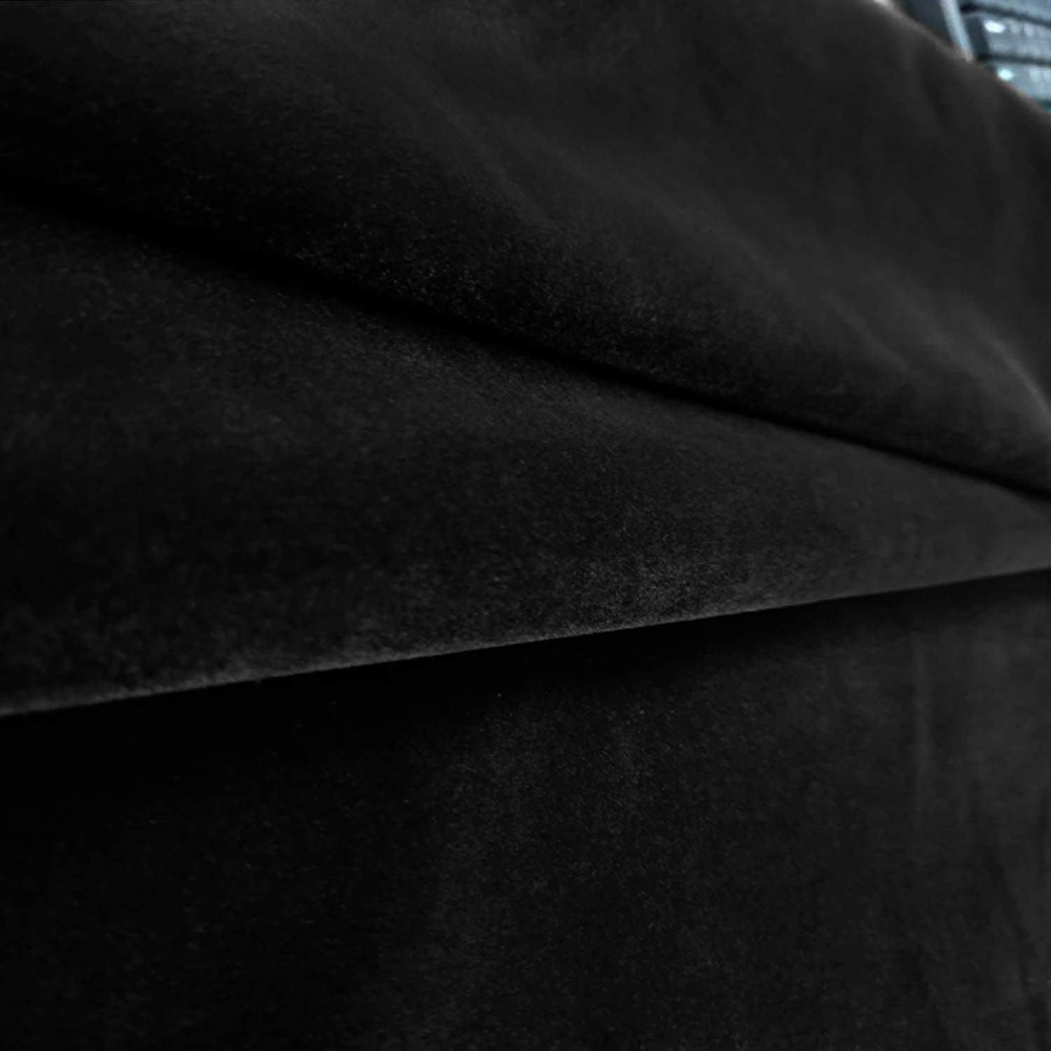 Black Self Adhesive Velvet Fabric Sticky Felt Sheets for Art & Crafts, Jewelry Box, Drawer Liners- 2PCS x (17.3