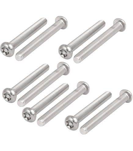 Uxcell 20-Pack M6x20mm Torx Security Screws With T30 L-Wrench – 304 Stainless Steel Pan Head Fasteners