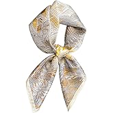 FEIBOON 100% Pure Mulberry Silk Scarfs 26"x26" Square Scarf Women Neckerchief Headscarf hair scarf bandana Gift Packed