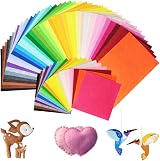 Koitoy 60Pcs Felt Sheets 40 Colors 20x30cm and 15x15cm DIY Fabric Craft