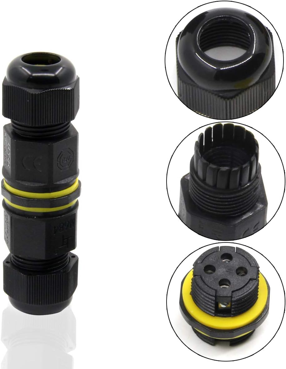 RKURCK Junction Box Electrical Cable Connector 2 Way 2 or 3 or 4 Pin