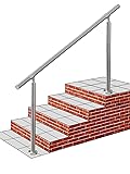 ZALNVEY Outdoor 5 Step Handrail, DIY 304 Stainless