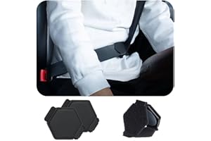 Yuoyar 2 Packs Car Seat Belt Clips - Universal Leather Seatbelt Adjuster Clips - Seat Belt Adjuster for Adults Kids