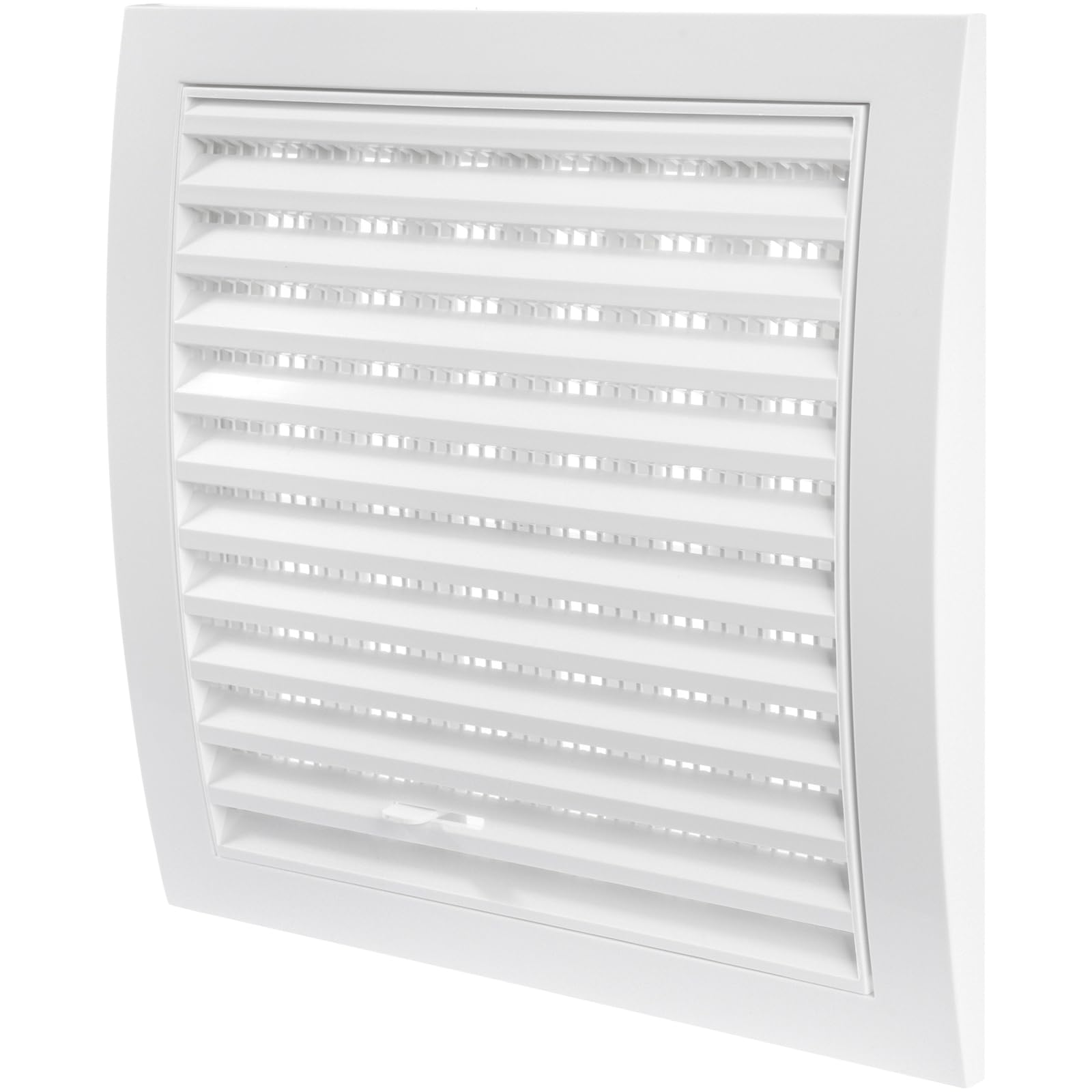 Repa Market White Adjustable Ventilation Grille – 190 x 190 mm / 7.48" x 7.48" Inch Louvered Air Vent Cover – Wall & Ceiling Airflow Outlet with Mesh Screen – Indoor & Outdoor Ventilation System Cover