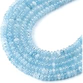 2x4MM 150PCS Aquamarine Jade Tube Rondelle Abacus Disk Spacer Loose Beads for Jewelry Making