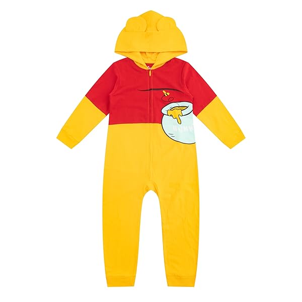 DISNEY WINNIE THE POOH AND TIGGER BOYS COSTUME ZIP UP HOODED COSPLAY COVERALL FOR INFANT BABY AND TODDLER