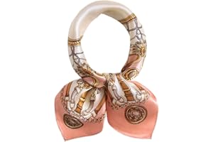 ANDANTINO 100% Mulberry Silk Scarf -21” Lightweight Square Neckerchief – Breathable Digital Printed Scarves with Gift Packed
