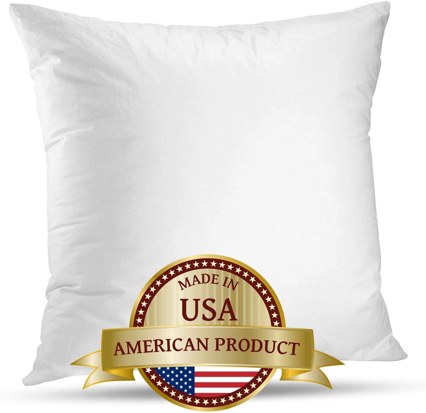 LuxyFluff - Down Synthetic, Square Decorative Throw Pillow Insert, Sham Stuffer 32" X 32" - Made in USA