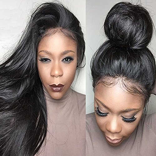 Addcolo 360 Lace Frontal Wig Silky Straight Brazilian Virgin 360 Lace Wigs Human Hair 180 Density 360 Wig for Women Pre Plucked with Baby Hair (22 Inches)