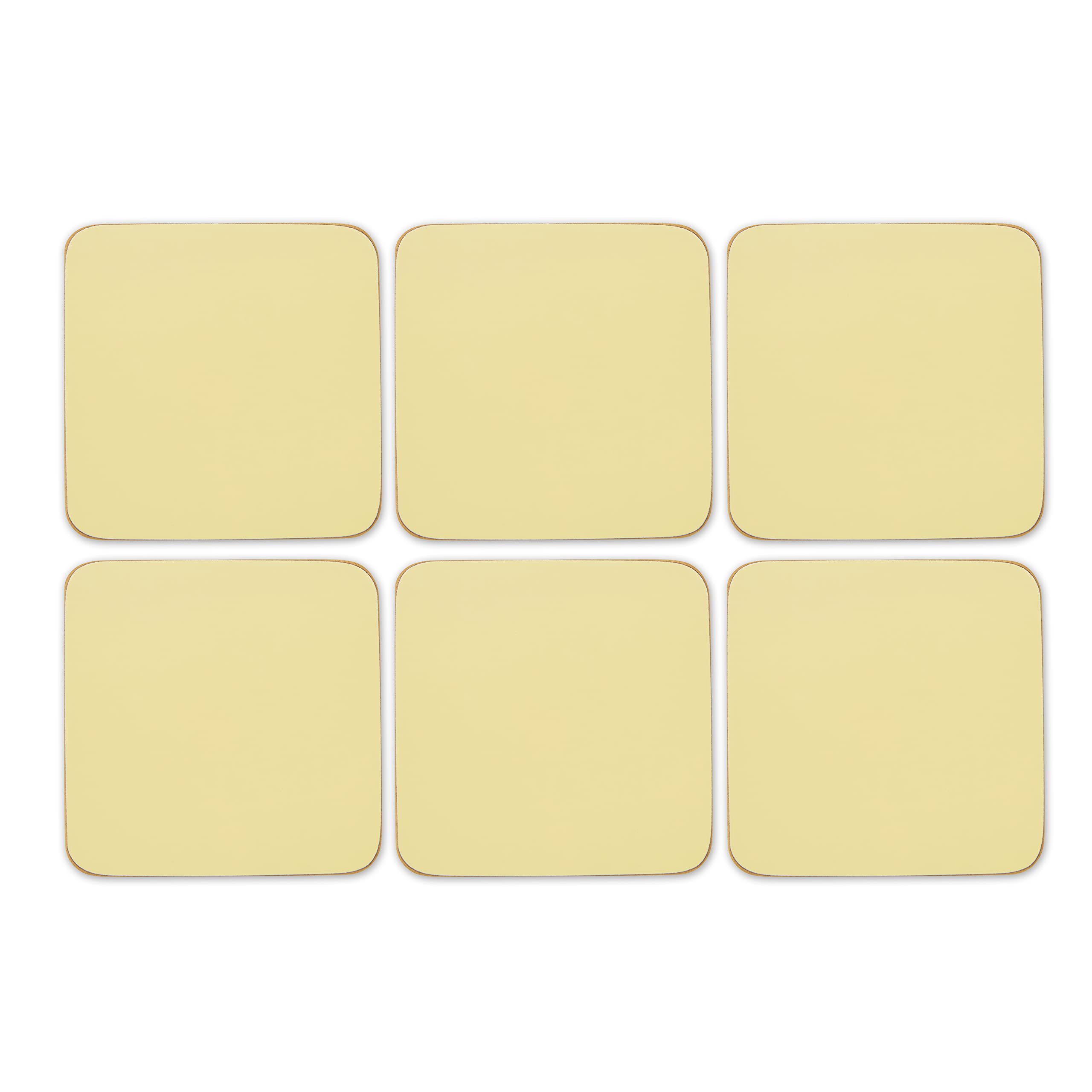 Pimpernel Coasters Sunny Yellow Set of 6 Drink Mats