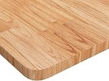 vidaXL Solid Oak Wood Table Top Light Brown 40x40cm Square Coffee Side Table view 3