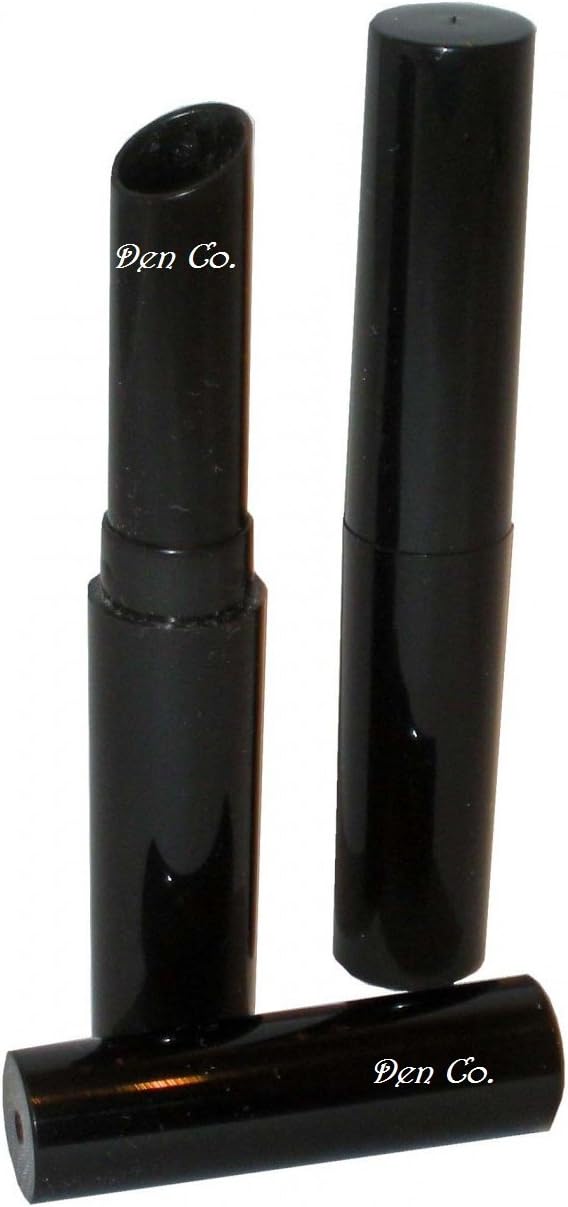 3 Empty Black Lip Balm Lipstick Mold Slim Lippie Stick Tubes for DIY Lip Cosmetics Making