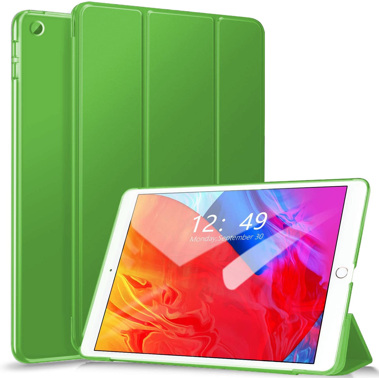 Smart Case for iPad 9.7-Inch Air 1 1st Gen (2013), iPad Air 2 2nd Gen (2014), iPad 5th Gen (2017) iPad 6th Gen (2018) With Auto Sleep/Wake, Magnetic Lightweight Protective Tablet Cover (Green)