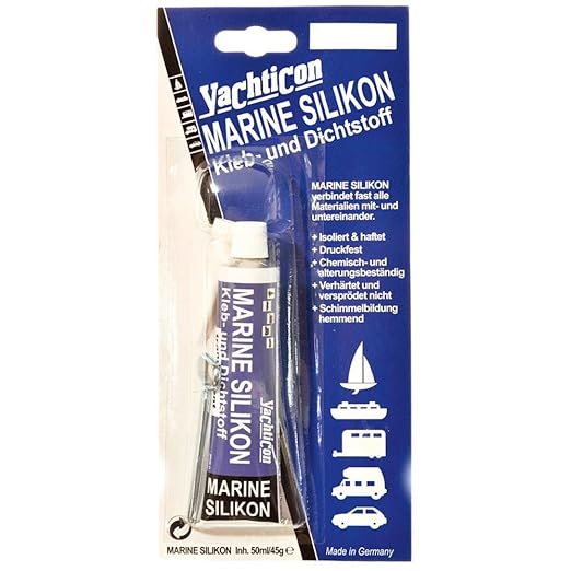 wellenshop Yachticon Marine Silikon Kleb & Dichtstoff transparent schwarz weiß