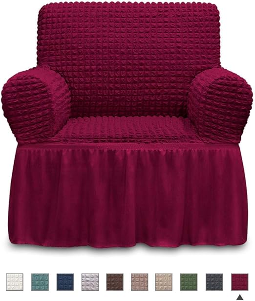 Amazon Com Niceec Armchair Slipcover Burgundy Armchair Covers 1