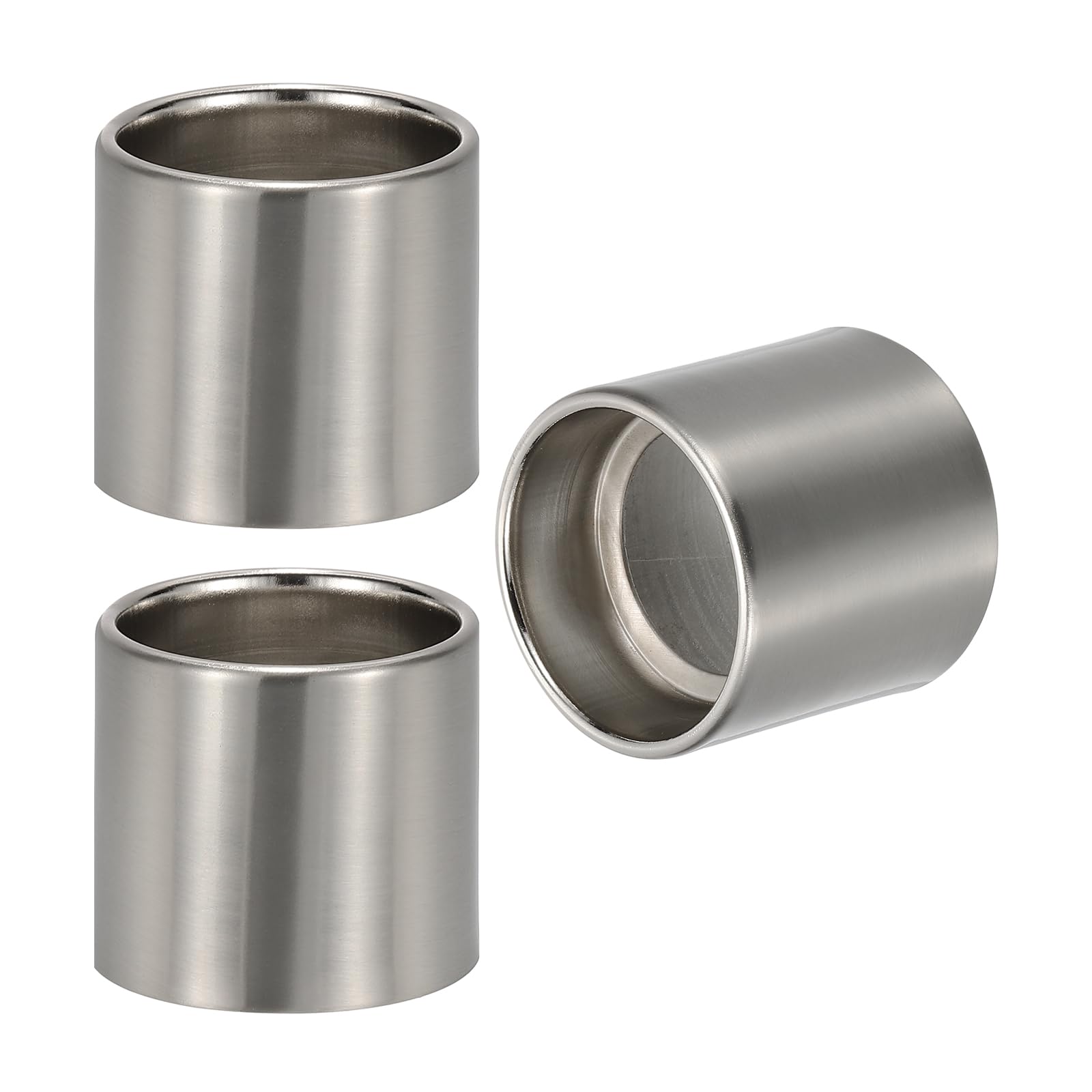 PATIKIL Light Socket Shade Ring, 3pcs E26 E27 Medium Base Metal Sockets Lock Ceramic/Porcelain Sockets with Thread Diameter 1-1/2 Inches for Hanging Lamp Holder, Nickel 50mm / 1.97"