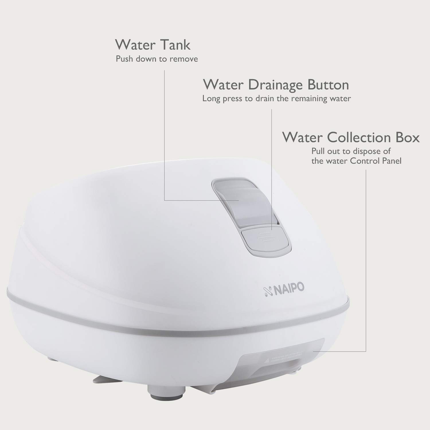 Steam Foot Bath/Spa Massager Foot Sauna Tub with 3 Heat Levels and 2 Adjustable Timers, No Water Pouring, 4 Pedicure Massage Rollers and Imitated Pebble Pedal Detachable, New Method for Stress Relief: Beauty