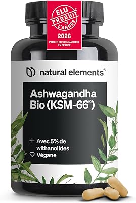 Ashwagandha Bio KSM-66 en Gélules Extra Fort 600mg par dose journalière – 180 Gélules Vegan – 100% Végétalien Certifiée Sans Additifs Artificiels