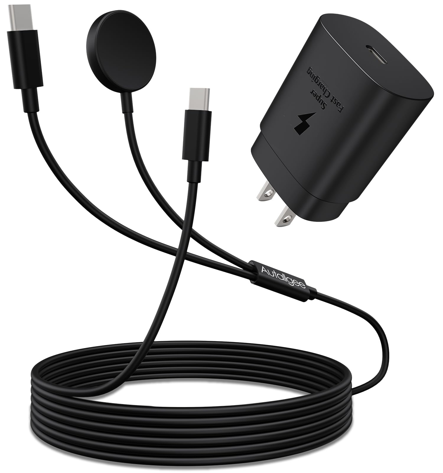 2 in 1 for Samsung Watch Charger, 25W USB C Fast