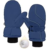 YUHAN PRETTY Kids Mittens Girls Boys Winter Waterproof Windproof Warm Fleece Thermal Snow Gloves for Cold Weather 3-6 Years