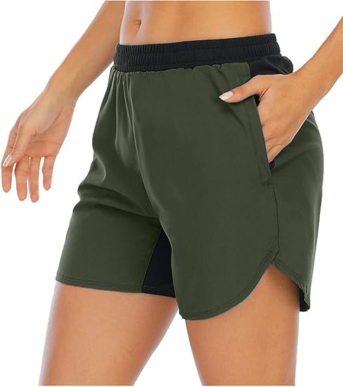 Amazon Com Xieerduo Women S 5 Workout Running Shorts With Mesh Liner Zipper Pockets Gym Training Quick Dry Clothing