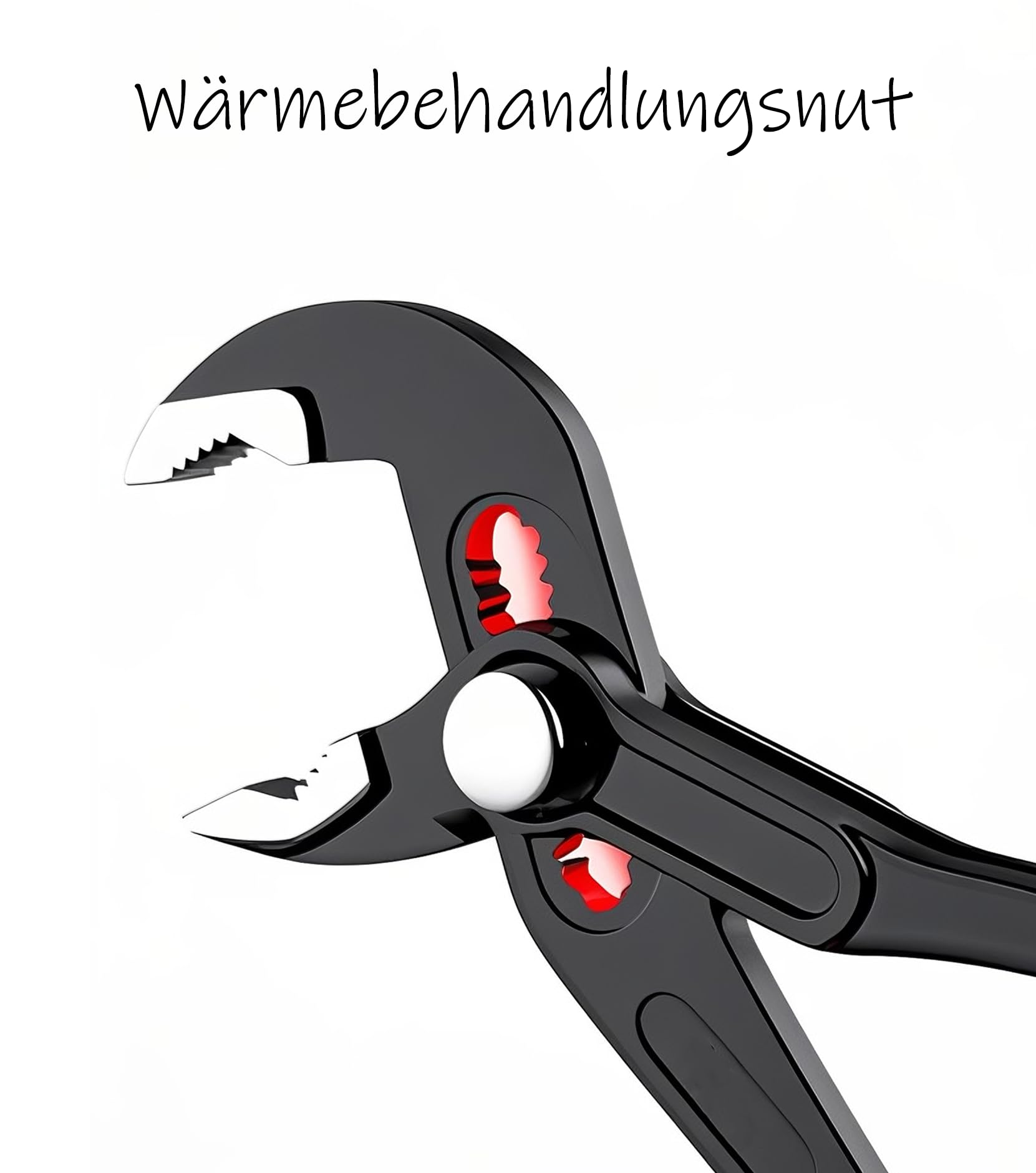 BJDSI Wasserpumpenzange mit Druckknopf,175mm,Mehrfach-Position Push-Lock,Hohes Drehmoment,Rostfrei. 6
