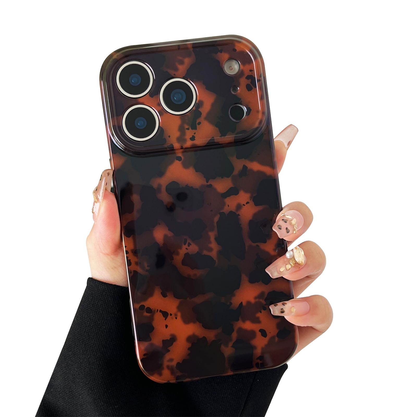 Photo 1 of *** DIFFERENT MODEL *** CHEDEMK Compatible with iPhone 17 Pro Case for Women, Fashion Fall Tortoise Shell Phone Case, Classic Soft TPU Protective Shockproof Cover Compatible with iPhone 17 Pro 6.3'', Color1