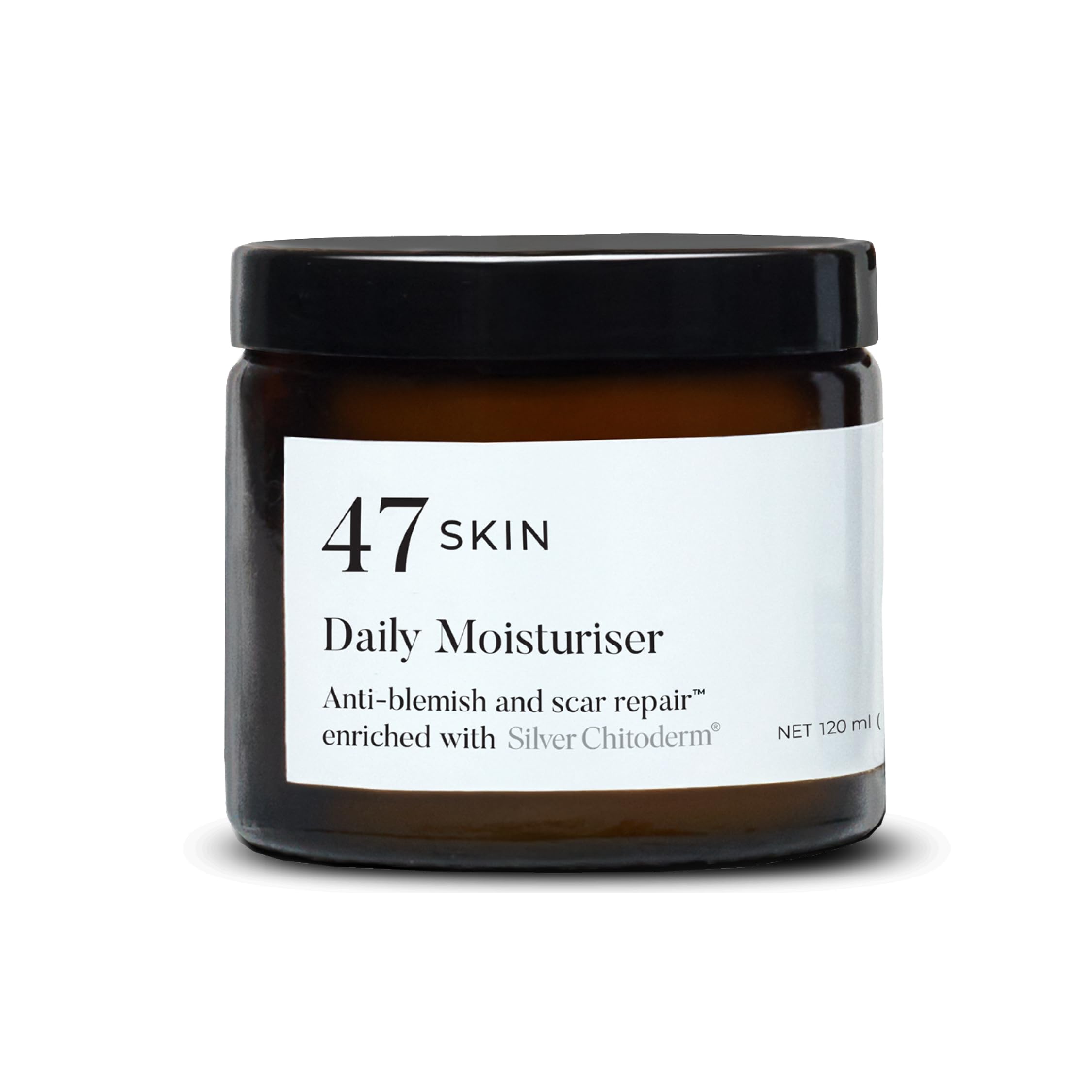 47 Skin Anti-blemish & scar repair Daily Moisturiser enriched with Silver Chitoderm for All Skin Types, Clear Skin Moisturiser, 60ml