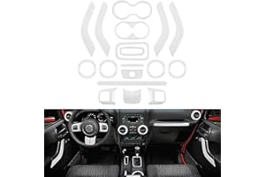 E-cowlboy 18 PCS Full Set Interior Decoration Trim Kit,Interior Door Handle Cover Trim,Air Conditioning Vent Cover Trim, Copi