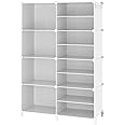 AWTATOS Closet Organizer 8 Cube Storage Shelves Portable Closet Clothes Organizers and Storage Stackable Cubby Shelving for Closet Bedroom Living Room Office White