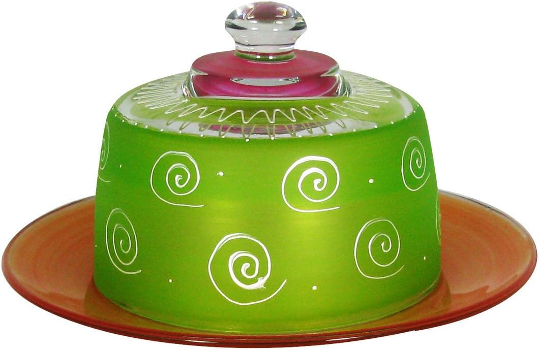 Golden Hill Studio Frosted Curl Light Green Cheese Dome
