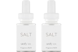 Pura & Unify Co. Home Scent Refill - Smart Air Diffuser - Up to 120-Hours of Luxury Fragrance per Refill - Home Essential - Clean & Safe Diffuser Fragrance - 2 Pack, Salt