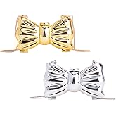 HZhuyu Bow Purse for Women Mini Bow Flower Clutch Purse Crossbody Cute Clutch Y2k Bow Metallic Small Party Mirror Handbag