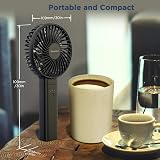 EasyAcc Handheld Fan Portable USB Fan 4 Speed 4000RPM 2600mAh Battery Black view 9
