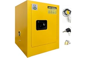 VoTwoofv 17" x 17" x 22" Safety Storage Cabinet,Galvanized Steel Flammable Safety Cabinet,Adjustable Shelf Safety Storage Cab