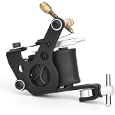 ATOMUS Tattoo Coil Machine Gun 8 Wraps Coil Liner Zinc Alloy Frame for Tattoo Beginners Starters